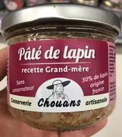 Sucre et nutriments contenus dans Chouans