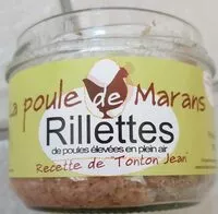 Sucre et nutriments contenus dans La poule de marans