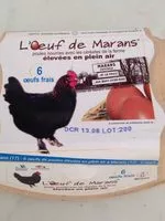 Sucre et nutriments contenus dans L-oeuf de marans