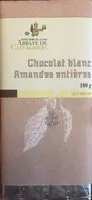 Quantité de sucre dans Chocolat blanc amandes entieres