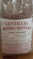 Sucre et nutriments contenus dans Lentilles berrichonnes