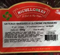 Quantité de sucre dans Gâteau Basque à la Crème Pâtissière