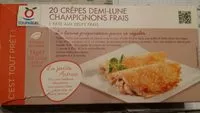 İçindeki şeker miktarı Crêpes demi-lune champignons frais pâte aux oeufs frais