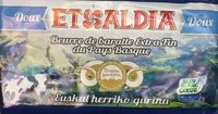 चीनी की मात्रा Etxaldia Beurre doux extra fin La plaquette de 250 gr