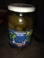 Suhkru kogus sees Cornichons au sel