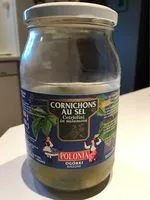 Suhkru kogus sees Cornichons au sel