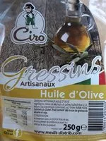 İçindeki şeker miktarı Gressins artisanaux huile d'olive