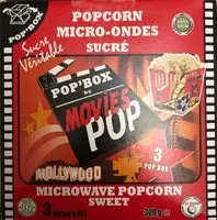 入っている砂糖の量 POP'BOX popcorn micro-ondes
