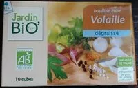 Sokerin määrä sisällä Bouillon cube Volaille