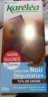 入っている砂糖の量 Karéléa chocolat noir