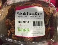 Количество сахара в Noix de pécan crues