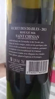 Sucre et nutriments contenus dans Scav saint chinian 34360 saint chinian