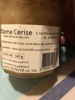 中的糖分和营养成分 Dame cerise