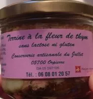 Sucre et nutriments contenus dans Conserverie artisanale de jallet