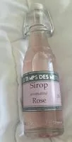 入っている砂糖の量 Sirop aromatisé rose