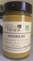 含糖量 Moutarde bio aux graines de sésame toastées et au curry