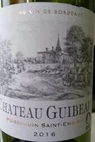 Sucre et nutriments contenus dans Chateau guibeau