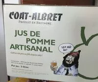 Sucre et nutriments contenus dans Coat albert