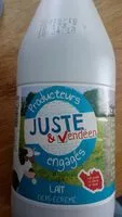 Sucre et nutriments contenus dans Juste et vendeens