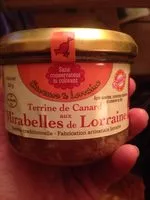 Sucre et nutriments contenus dans Saveur de lorraine