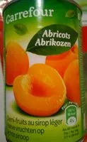 入っている砂糖の量 Abricots au sirop
