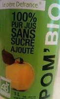 Sucre et nutriments contenus dans Sarl deco jus