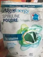 Sucre et nutriments contenus dans Algo nergy