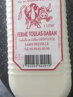 Sucre et nutriments contenus dans Ferme toulas daban