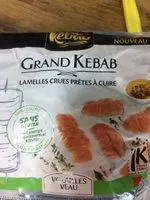 Sucre et nutriments contenus dans Kebab