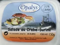 Sucre et nutriments contenus dans Opalys