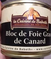 Sucre et nutriments contenus dans La cuisine de babeth