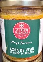 Quantité de sucre dans Axoa de veau au piment d'Espelette