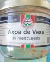 Quantité de sucre dans Axoa de Veau au piment d'Espelette