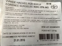 Zuckermenge drin Egrené de boeuf