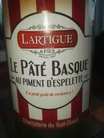 Sucre et nutriments contenus dans Maison lartigue et fils