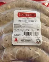 Jumlah gula yang masuk Saucisses confites