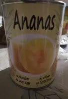 İçindeki şeker miktarı Ananas en tranches au sirop léger