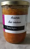 Quantité de sucre dans Axoa de veau