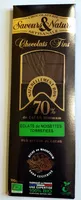 入っている砂糖の量 Chocolats fins 70% cacao - Eclats de noisettes torréfiées
