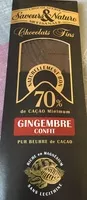Jumlah gula yang masuk Chocolat 70% gingembre confit