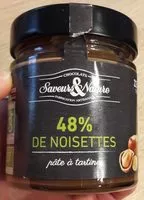 Jumlah gula yang masuk 48% de noisettes