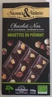 Jumlah gula yang masuk Chocolat noir noisettes du Piémont Saveurs & Nature