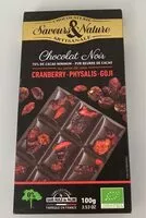 Jumlah gula yang masuk Chocolat noir cranberry physalis goji