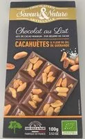 Jumlah gula yang masuk Chocolat au lait cacahuetes