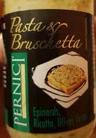 Jumlah gula yang masuk Pasta & Bruschetta épinards, Ricotta, Olives Vertes