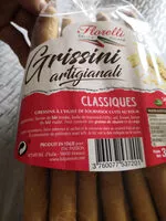 Sucre et nutriments contenus dans Grissini