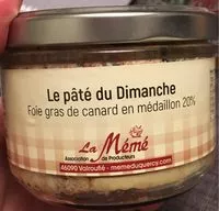 Quantité de sucre dans Pâté du dimanche