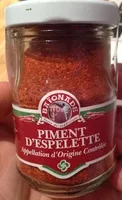 Suhkru kogus sees Piment d'espelette