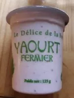 Sucre et nutriments contenus dans Yaourt fermier