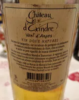 Sucre et nutriments contenus dans Chateau d exindre vent d anges 2013